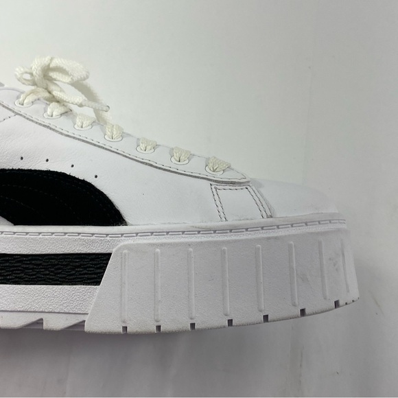 PUMA Mayze Leather Lace Up White Black Women’s Size 8 Platform Shoes # 381983-01 - Picture 8 of 16